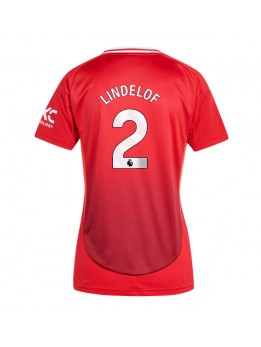 Manchester United Victor Lindelof #2 Heimtrikot für Frauen 2024-25 Kurzarm